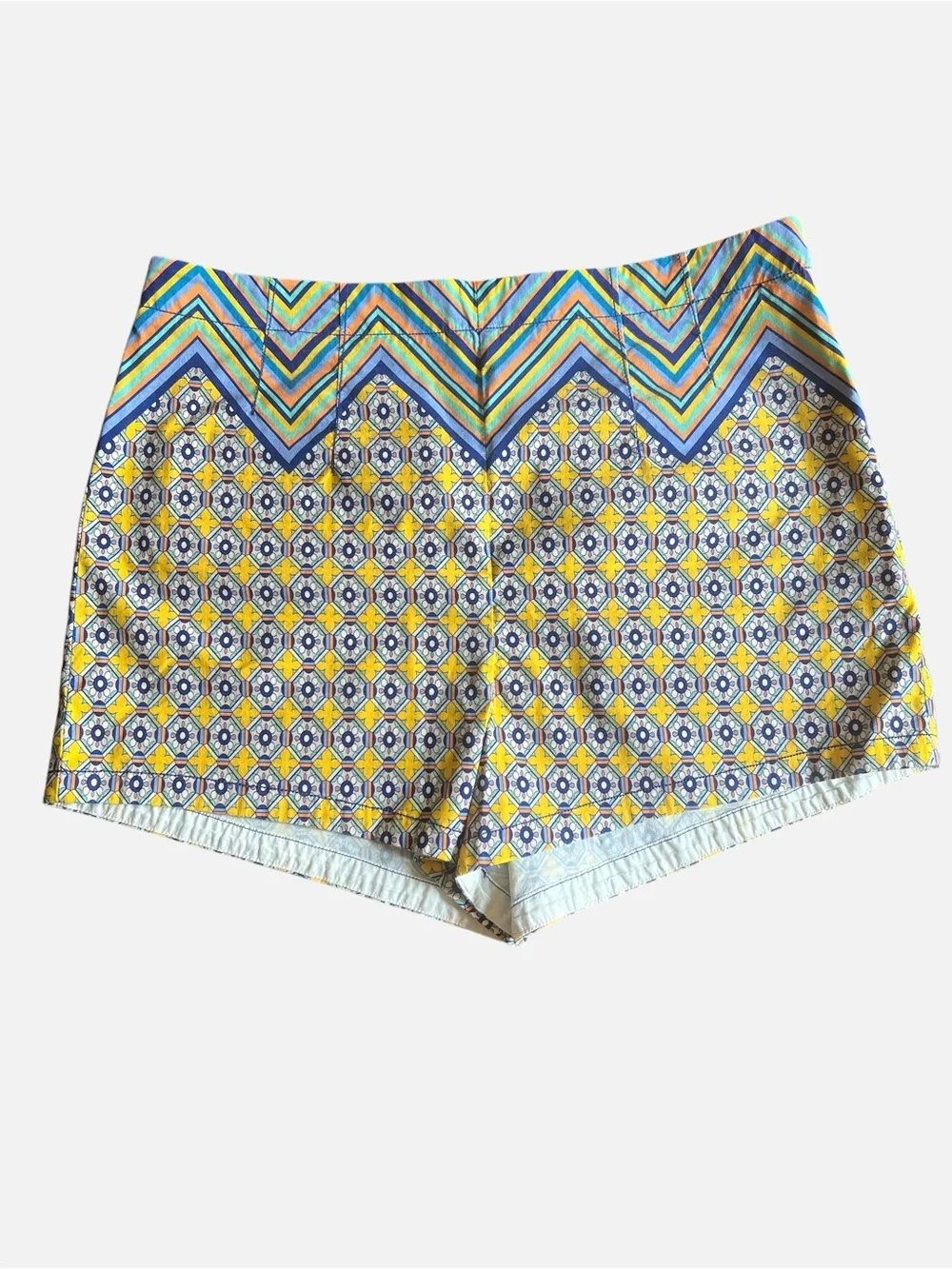 Maeve Anthropologie Geometric Relaxed High-Waist Shorts